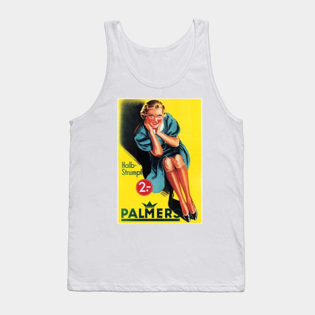 Palmers Stocking Hosiery German Art Deco Retro Poster Advertising 1930s Tank Top by vintageposters